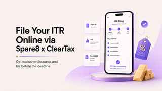 File ITR Online via Spare8 x ClearTax Discount